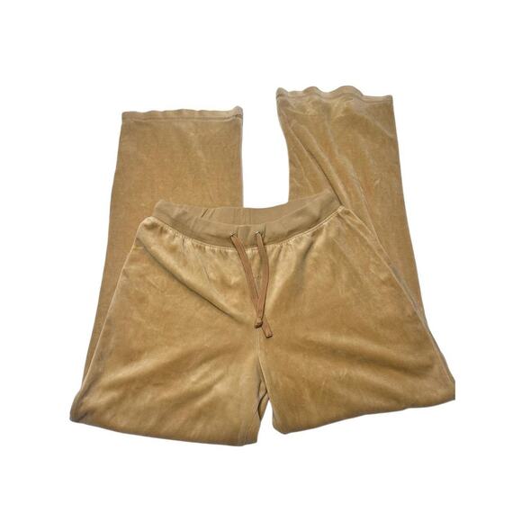 Dessert Tangerine Vintage Size Small Velour Full Length Flared Light Sweats - Picture 1 of 5